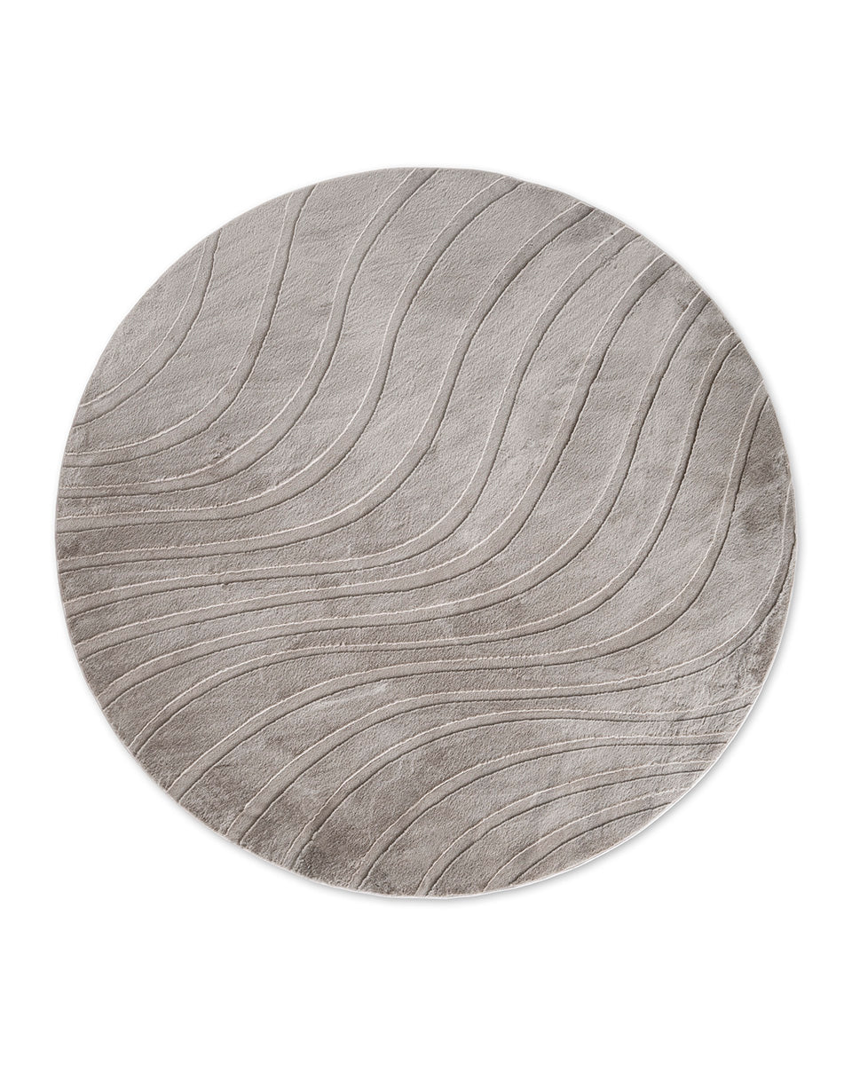 Rond Japandi Vloerkleed - Ovara Maris Taupe