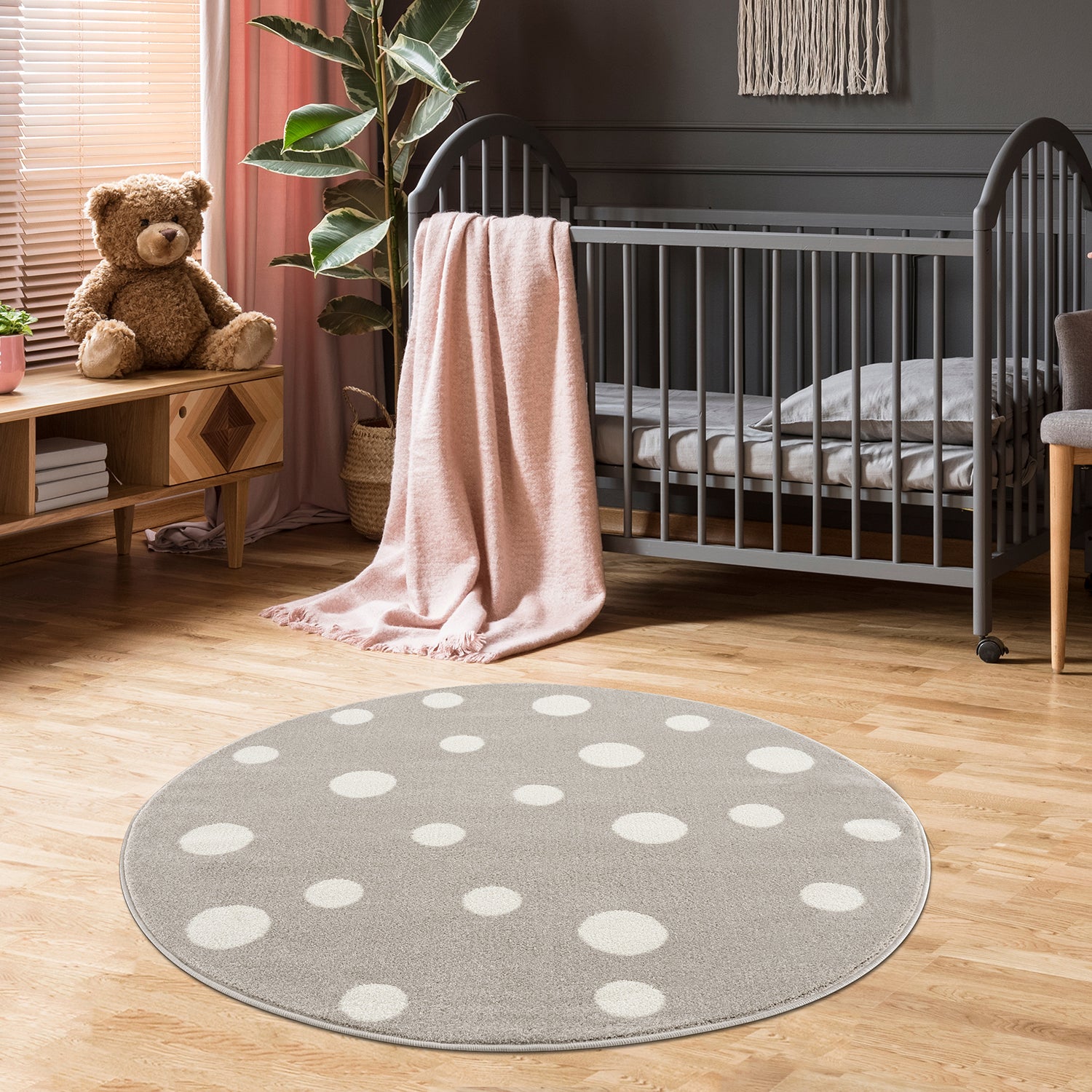 Kinder Vloerkleed - Rond Dotti Beige