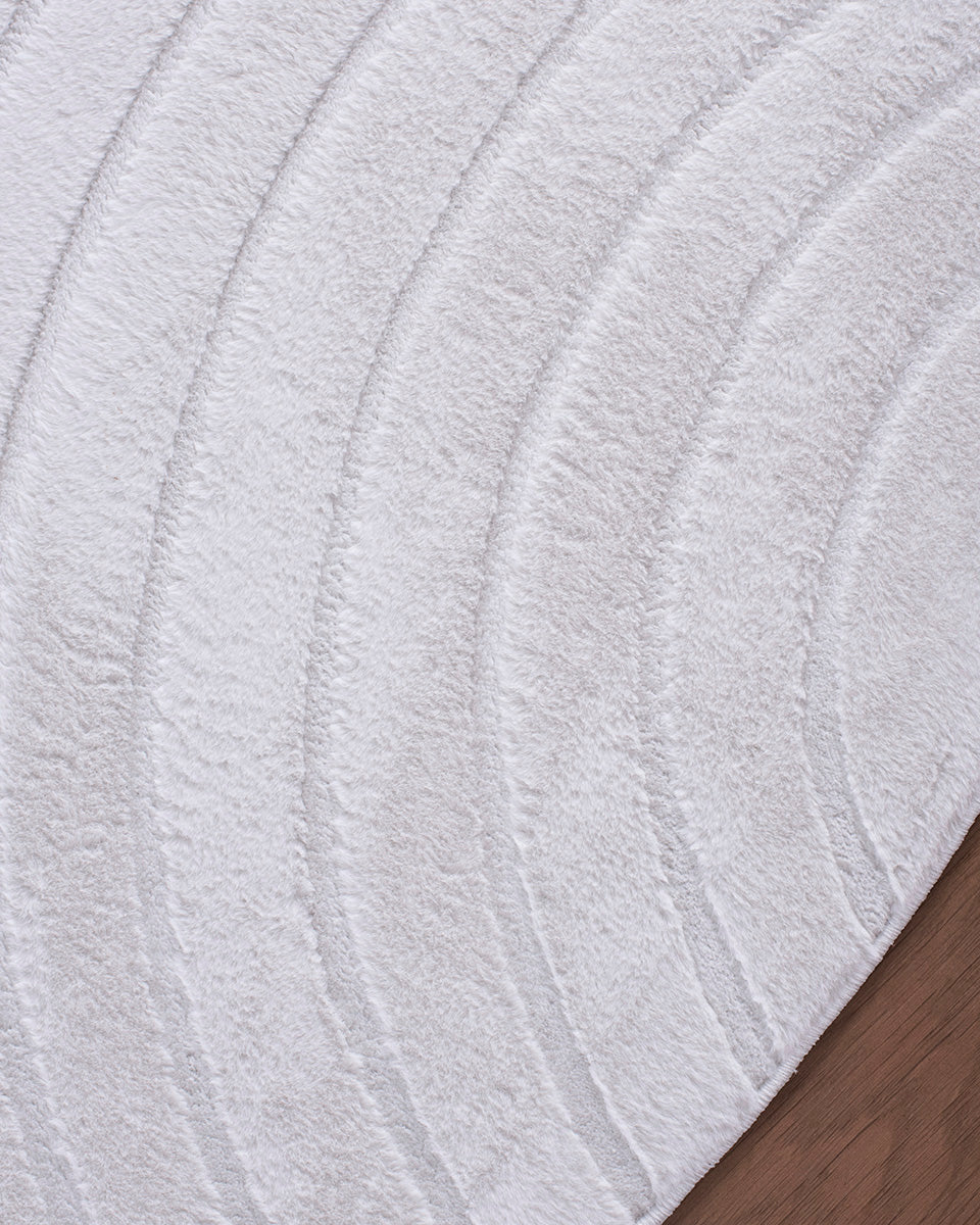 Rond Japandi Vloerkleed - Ovara Zenith Ivory