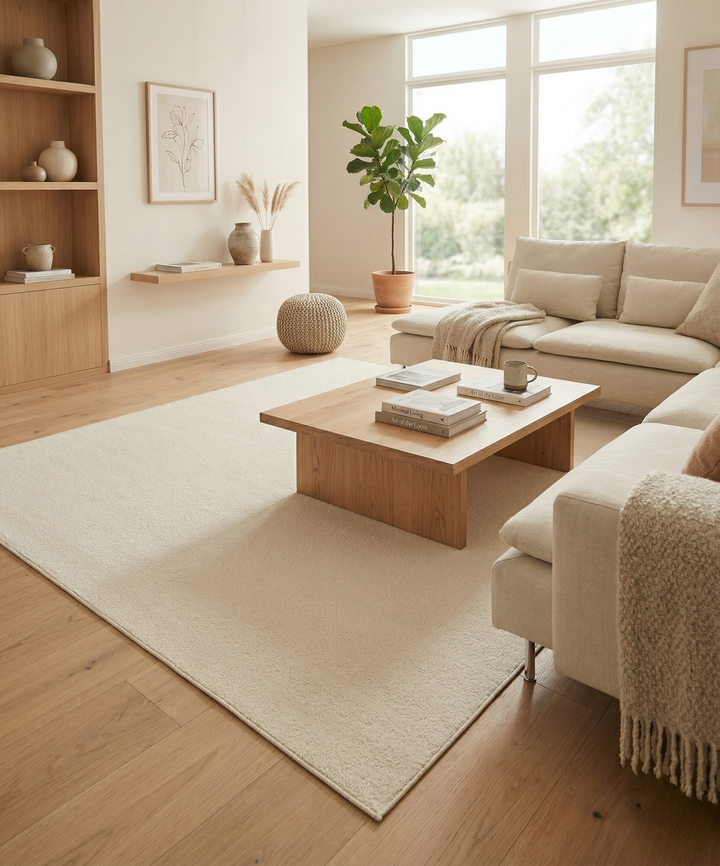 Vloerkleed onder je salontafel: hoe groot moet het echt zijn?