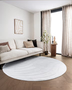 Rond Japandi Vloerkleed - Ovara Maris Gebroken Wit