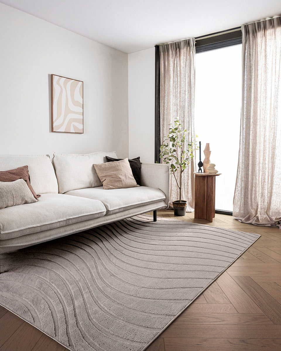 SABBATICAL MARIPOSA M TC　 Light Beige Japandi Vloerkleed - Terra Maris Beige