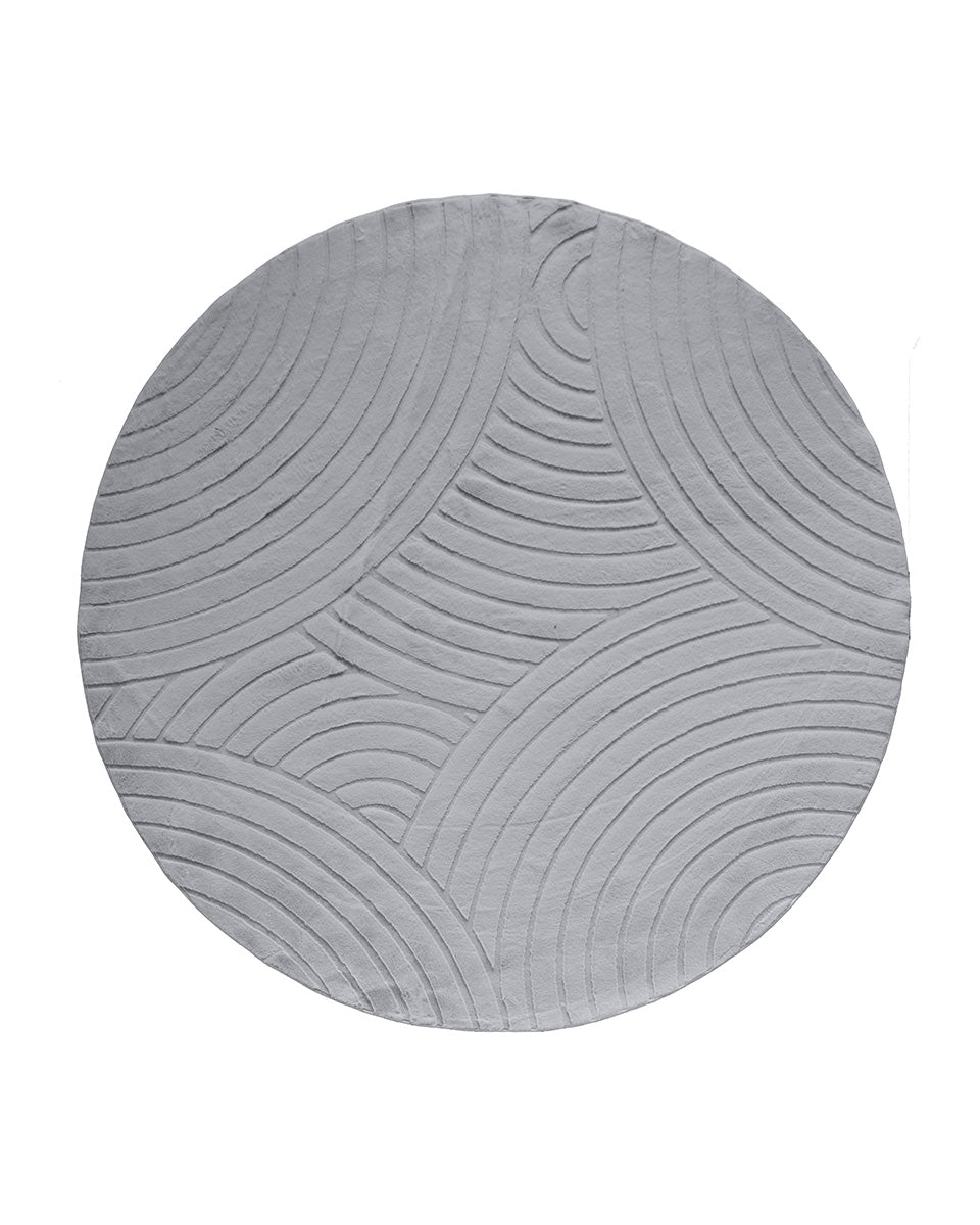 Rond Japandi Vloerkleed - Ovara Zenith Grijs