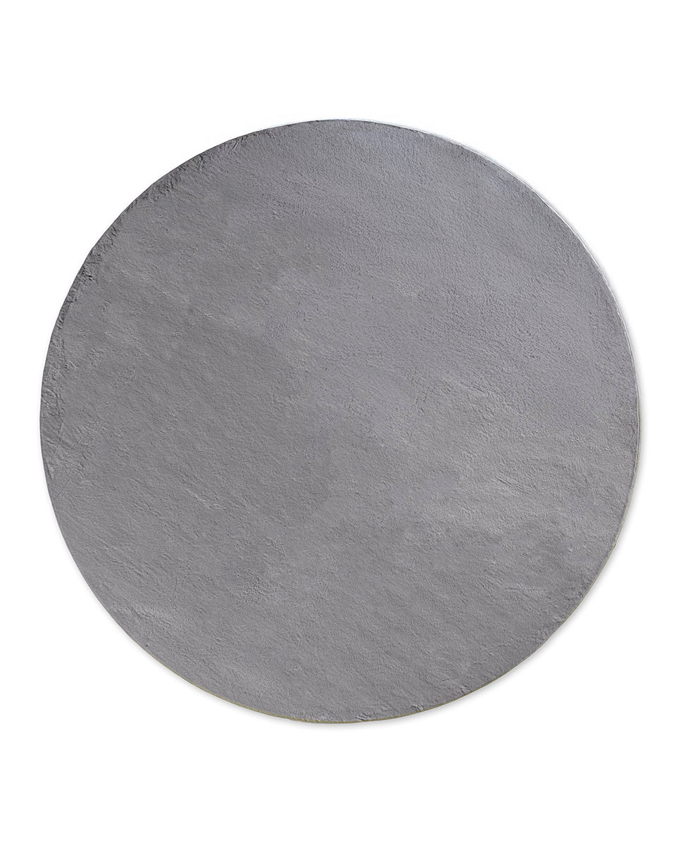 Rond Japandi Vloerkleed - Ovara Plano Grijs