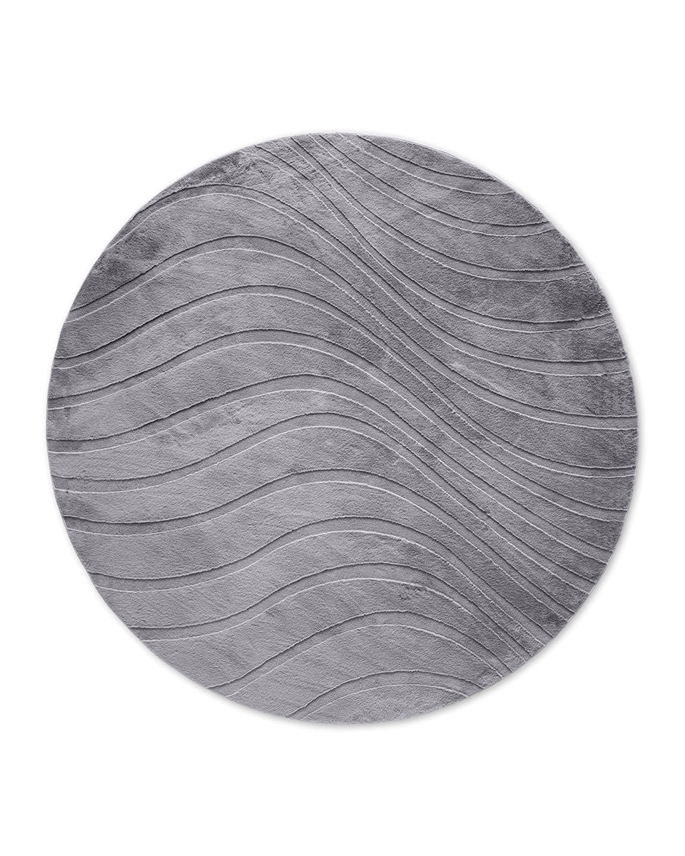 Rond Japandi Vloerkleed - Ovara Maris Grijs
