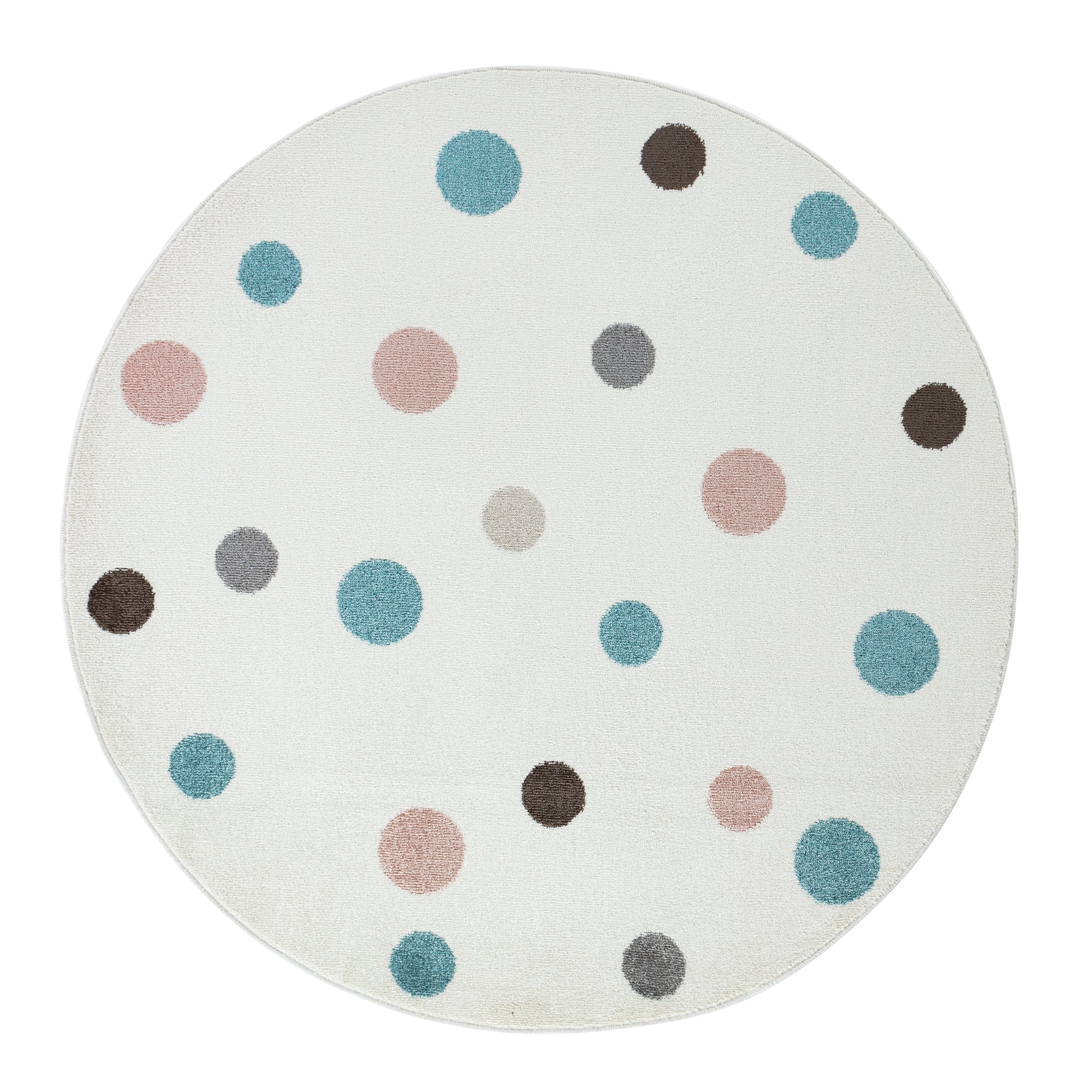 Kinder Vloerkleed - Rond Dotti Wit