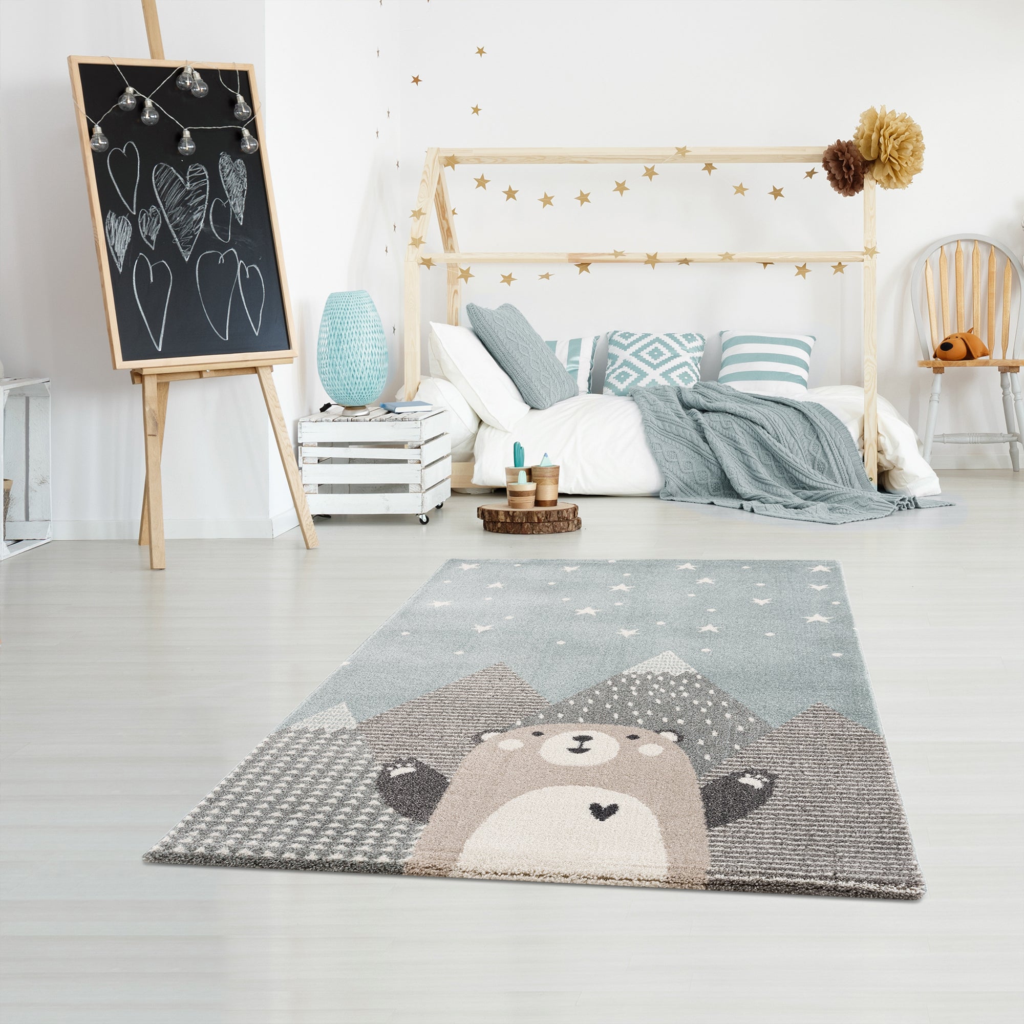 Kinder Vloerkleed - Dreambear Mint