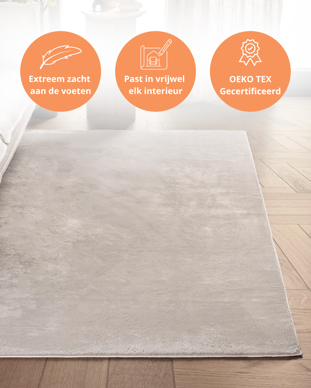 Japandi Vloerkleed - Terra Plano Beige