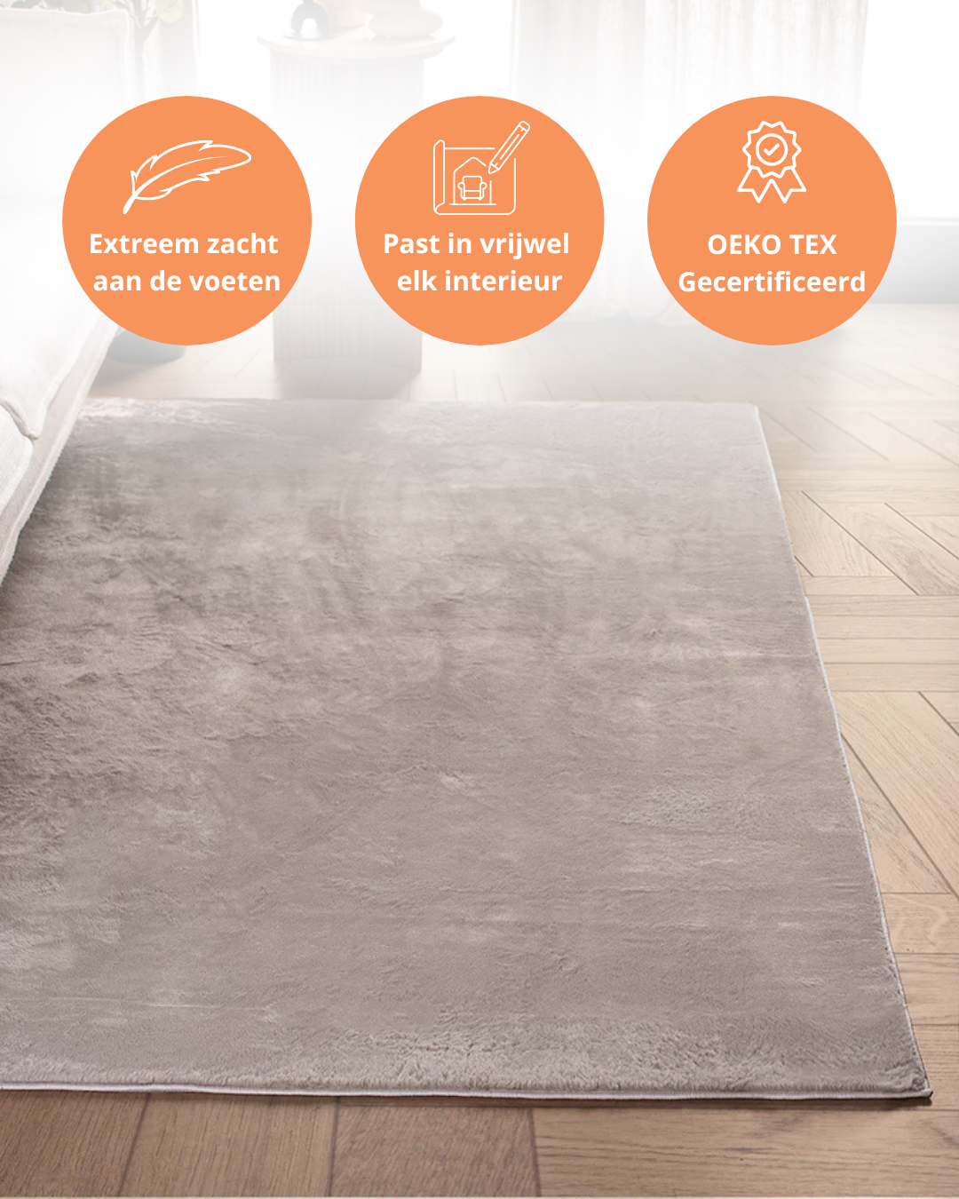 Japandi Vloerkleed - Terra Plano Taupe
