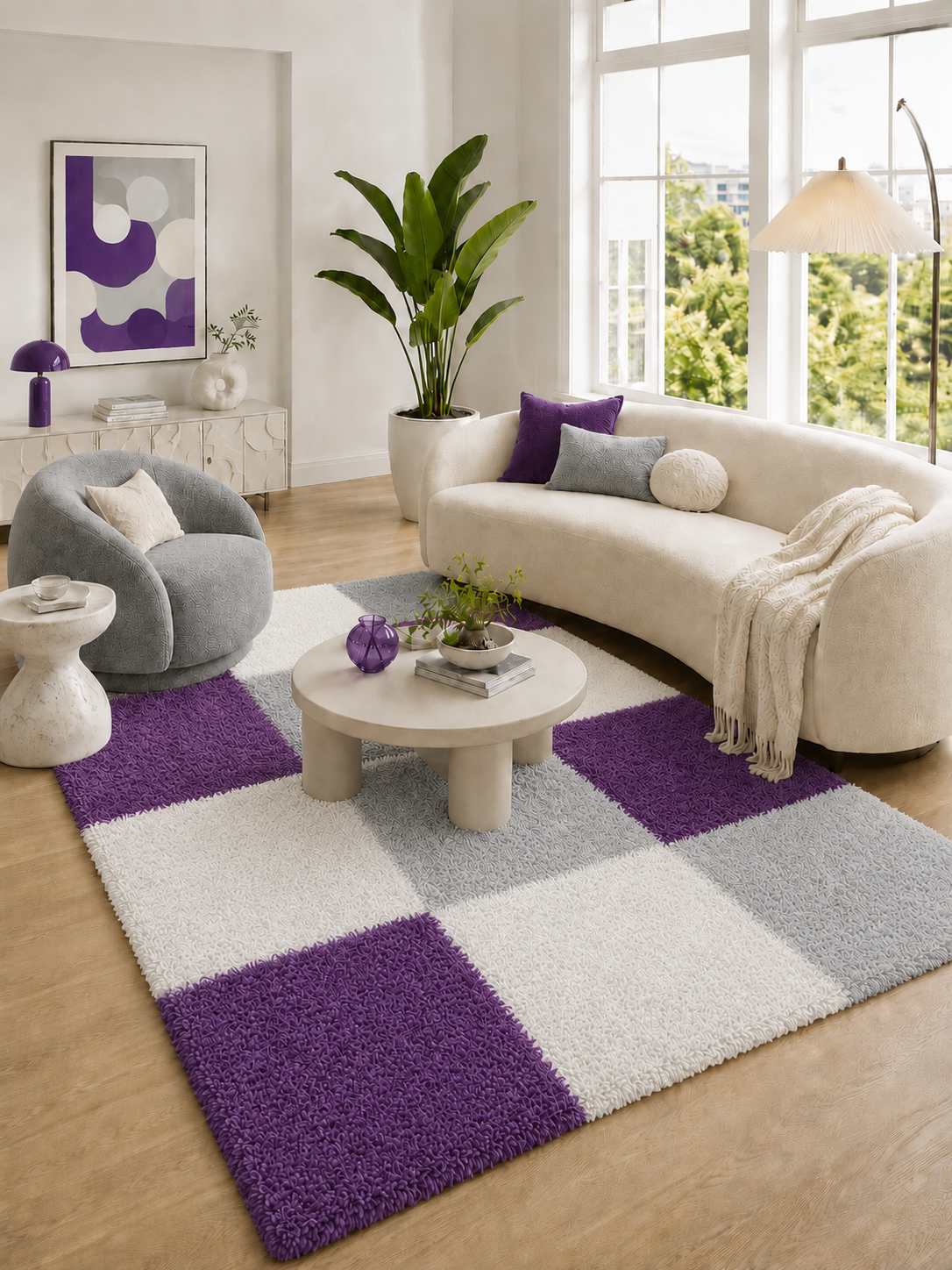 Shaggy Hoogpolig Vloerkleed - LIFE 1501 LILA