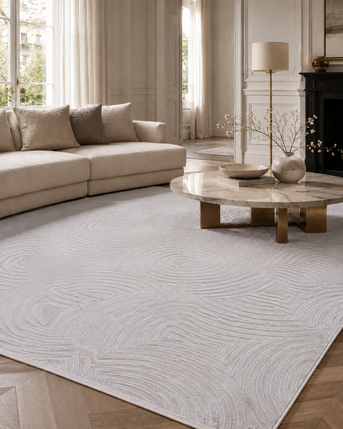 Japandi Vloerkleed - SAHARA 1113 SILVER