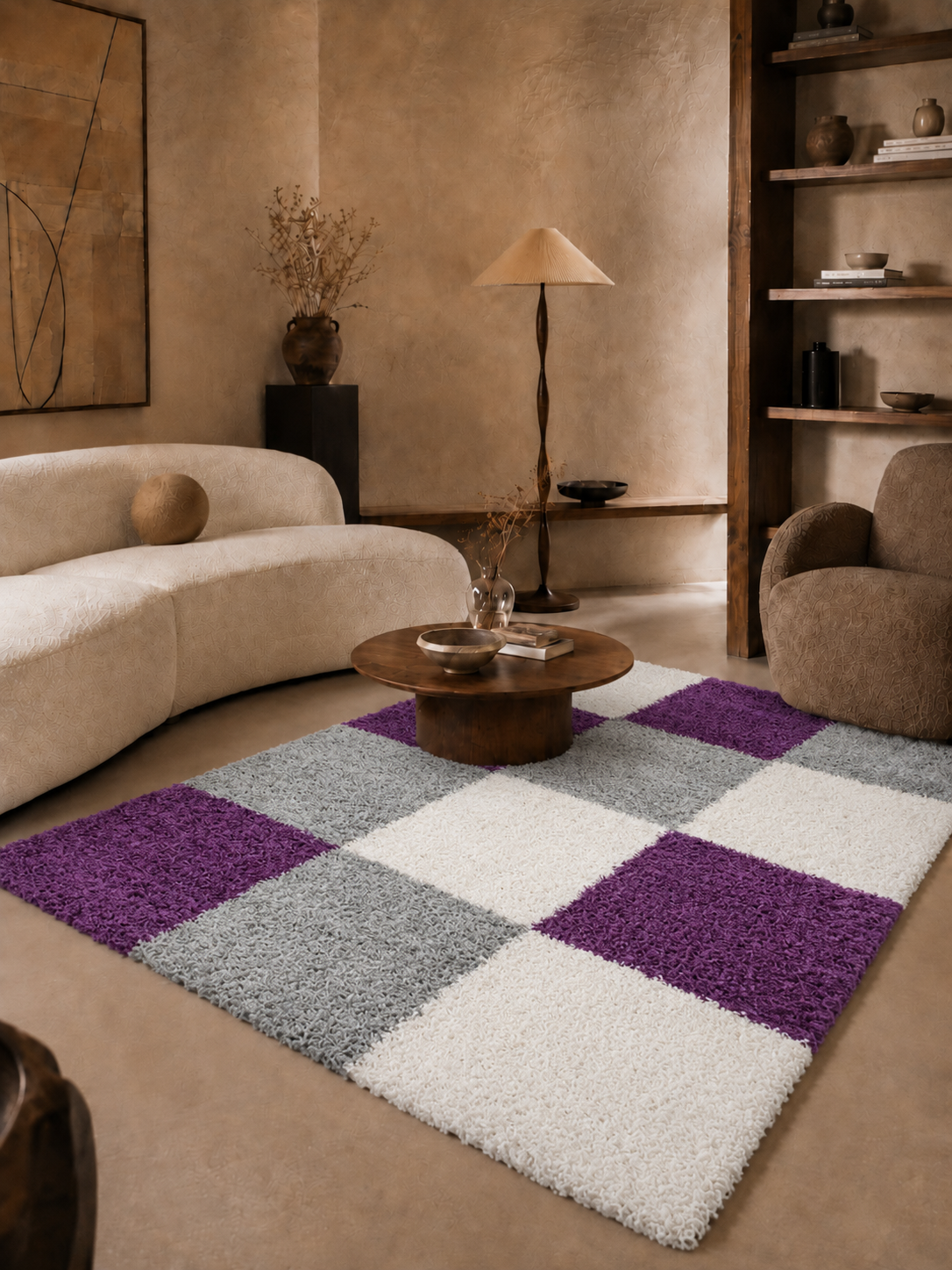 Shaggy Hoogpolig Vloerkleed - LIFE 1501 LILA