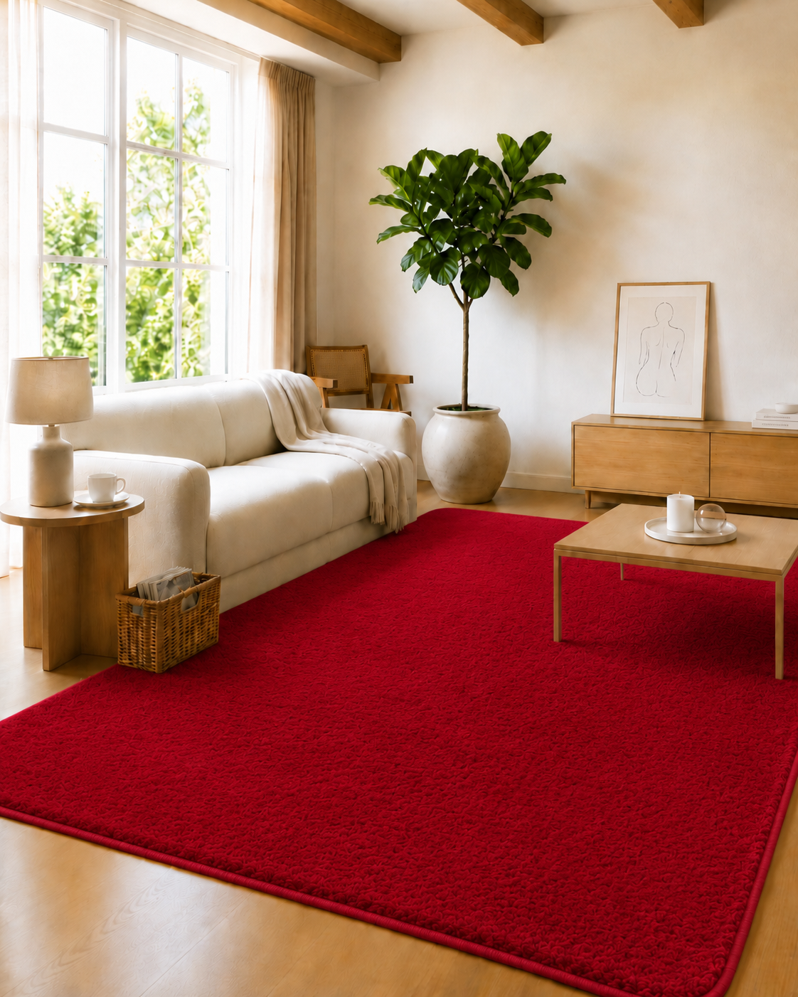 Modern Vloerkleed - JOY 1400 RED