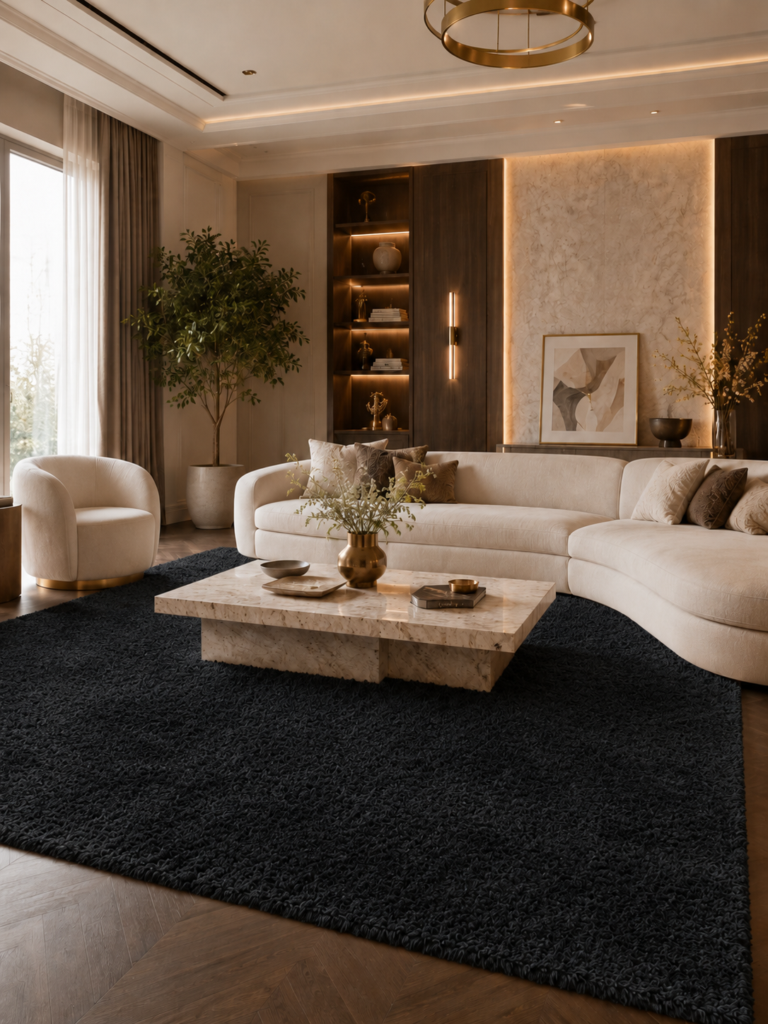 Hoogpolig Vloerkleed - FLUFFY 3500 ANTHRAZIT