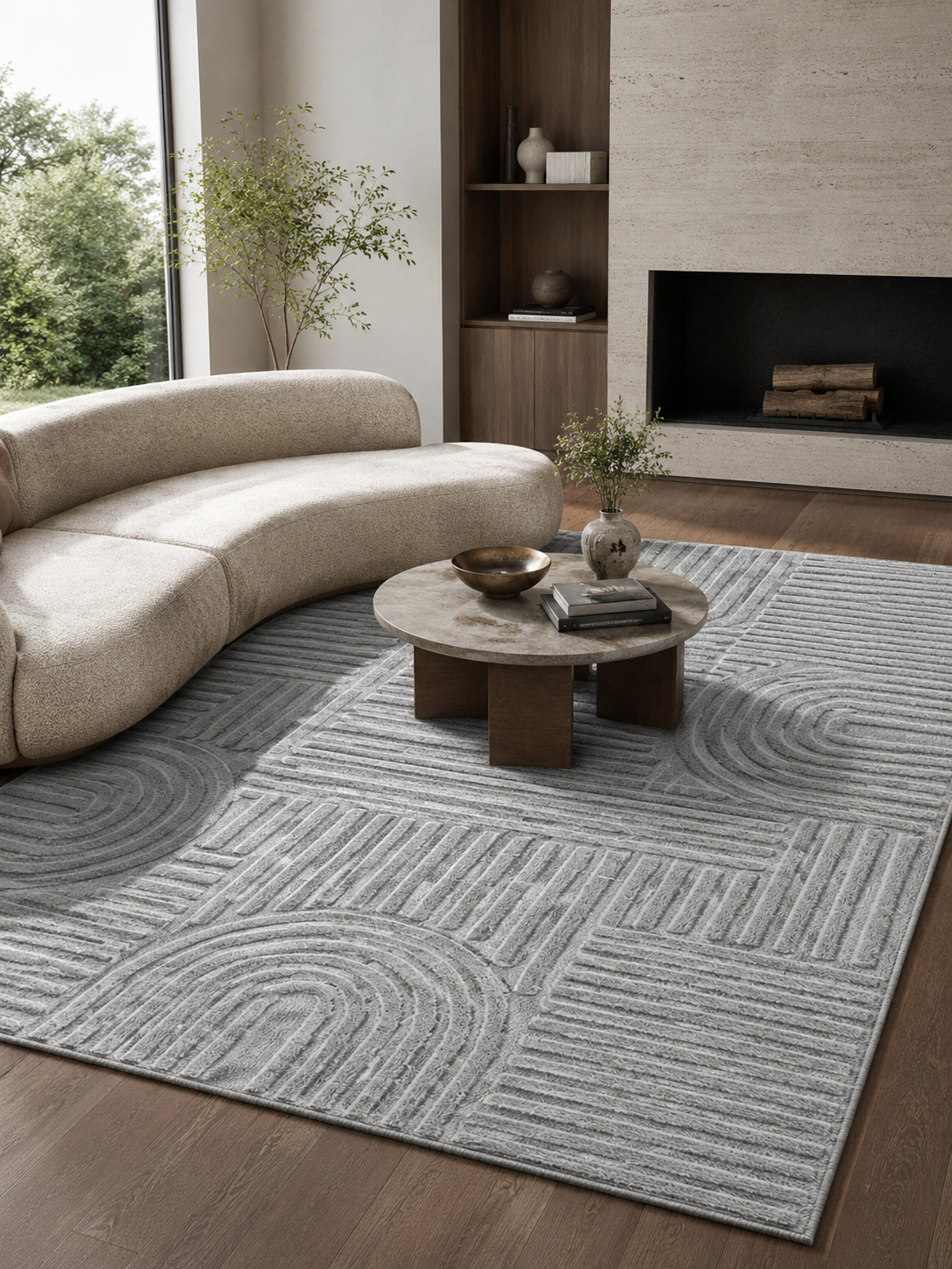 Japandi Vloerkleed - ART 1121 SILVER