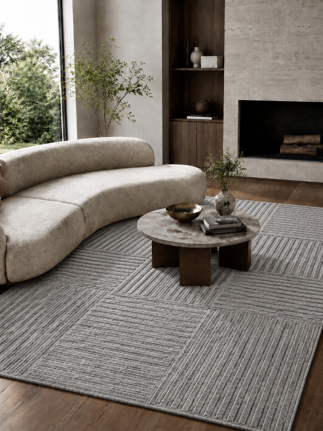 Japandi Vloerkleed - ART 1123 SILVER