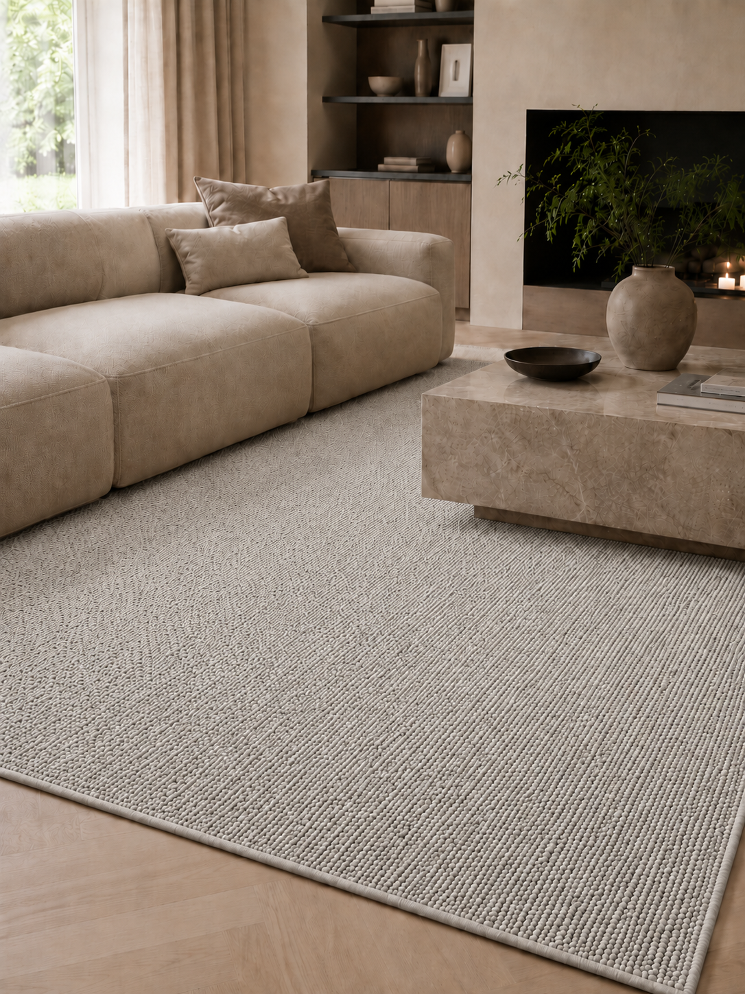Japandi Vloerkleed - HELIX 2200 SILVER