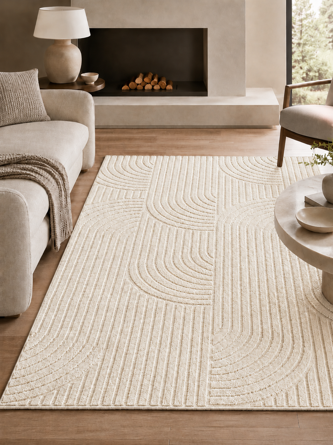 Japandi Vloerkleed - HELIX 2201 CREAM