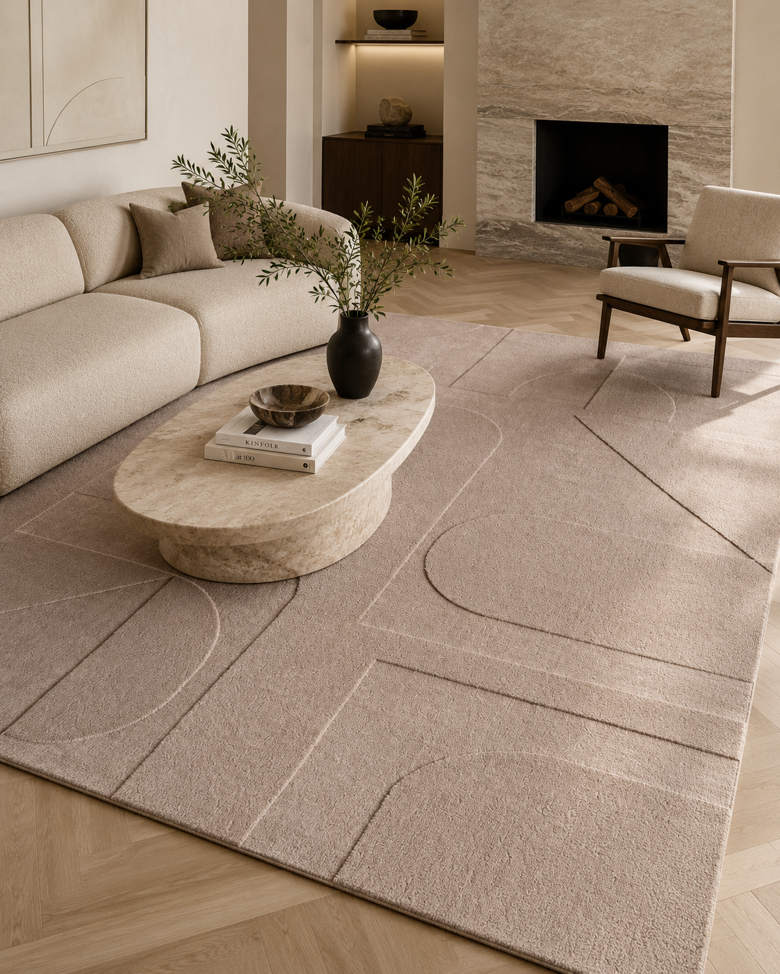 Japandi Vloerkleed - POMPEI 1614 BEIGE