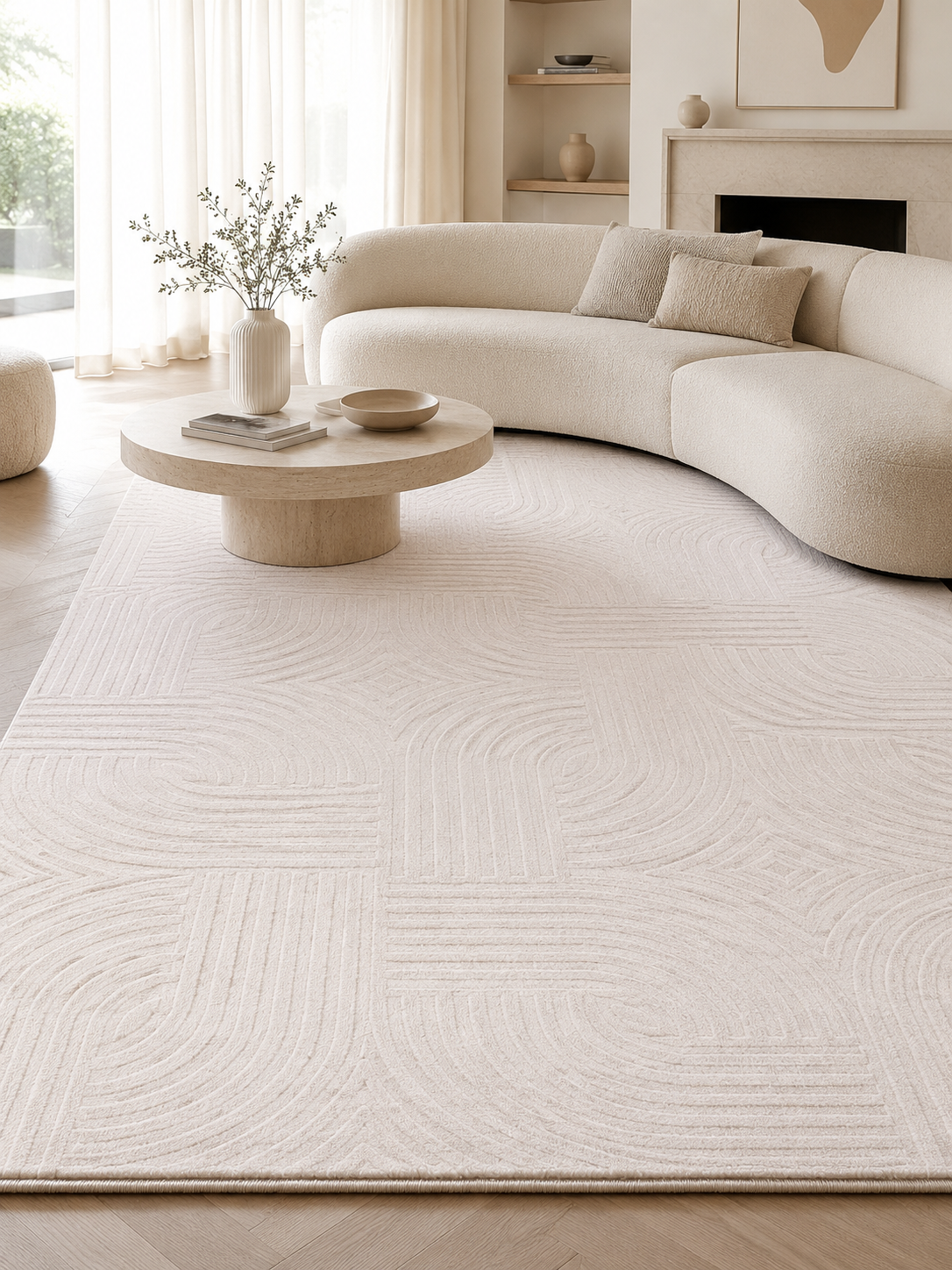Japandi Vloerkleed - SAHARA 1112 CREAM