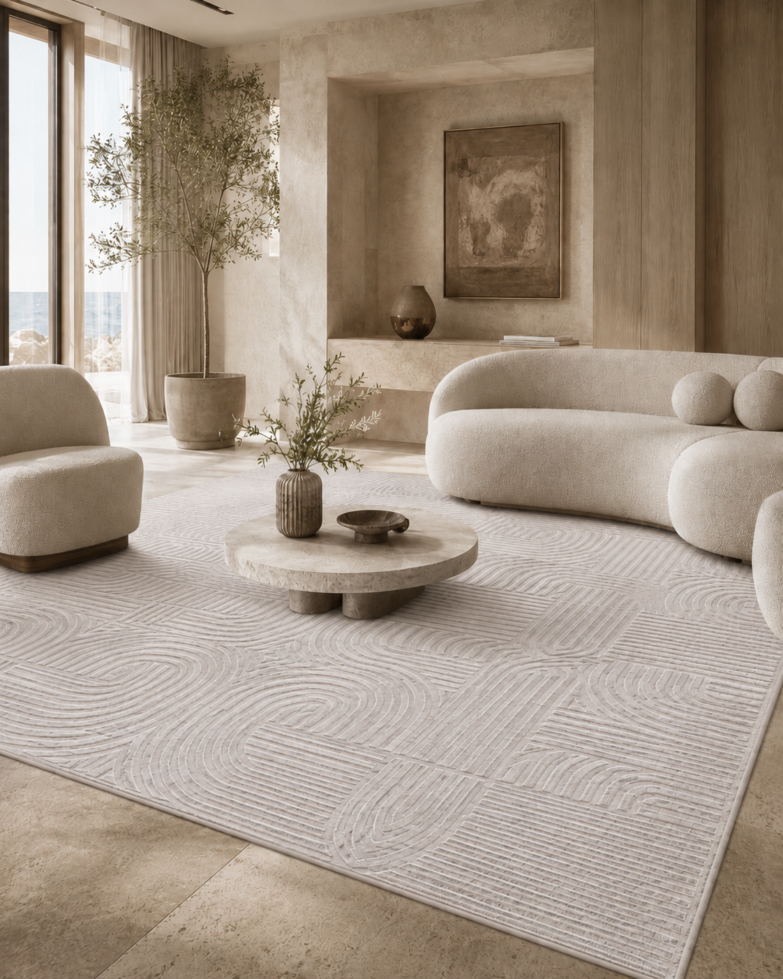 Japandi Vloerkleed - SAHARA 1112 SILVER