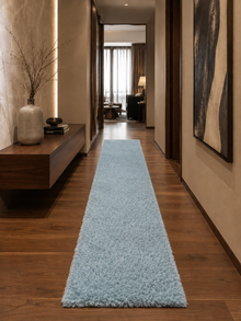 Loper Hoogpolig Vloerkleed - FLUFFY 3500 BLUE