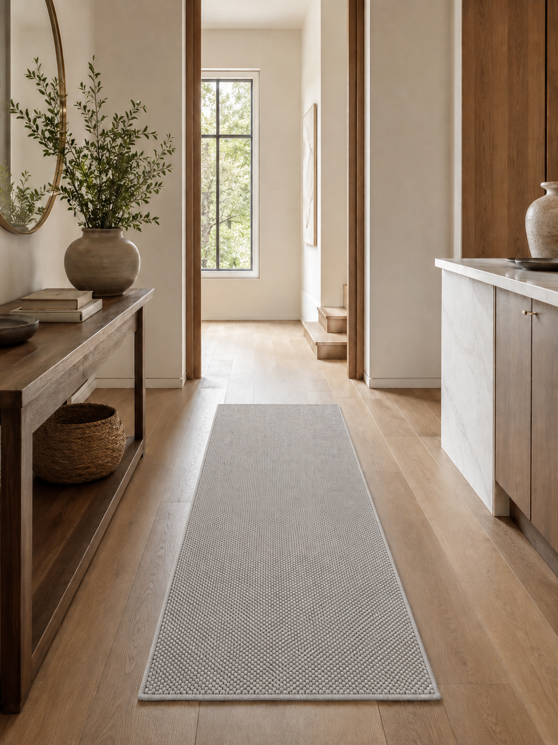 Loper Japandi Vloerkleed - HELIX 2200 SILVER