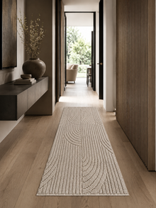 Loper Japandi Vloerkleed - HELIX 2201 BEIGE