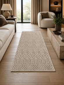 Loper Japandi Vloerkleed - HELIX 2202 BEIGE