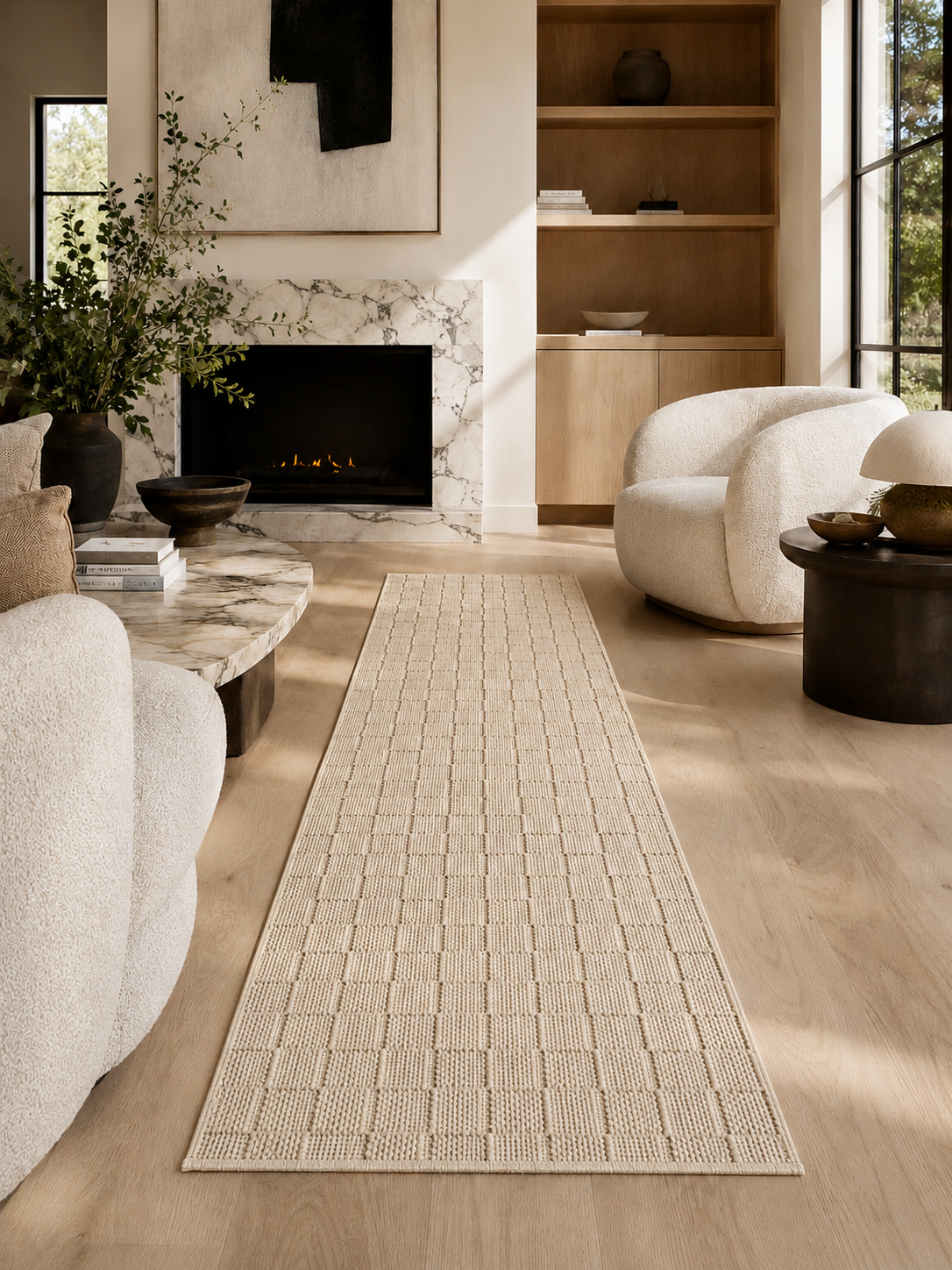 Loper Japandi Vloerkleed - HELIX 2203 BEIGE