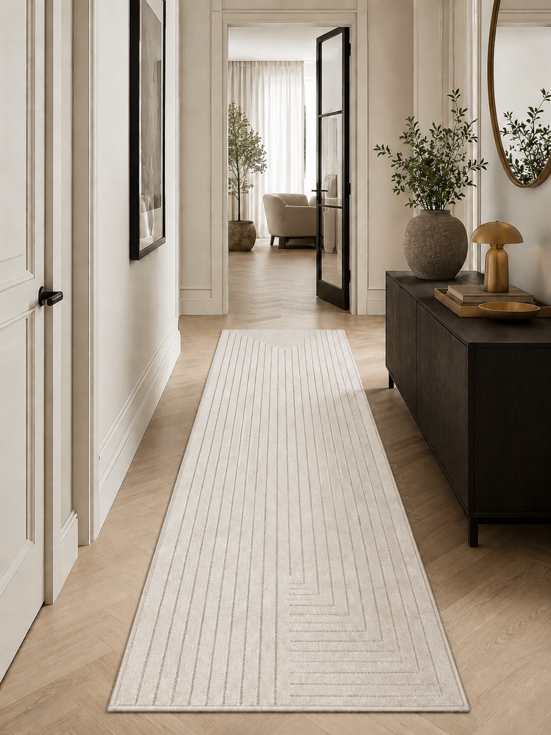 Loper Japandi Vloerkleed - NOVA 1202 CREAM