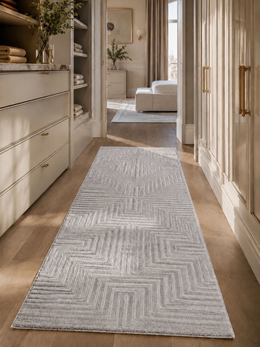 Loper Japandi Vloerkleed - SAHARA 1115 SILVER