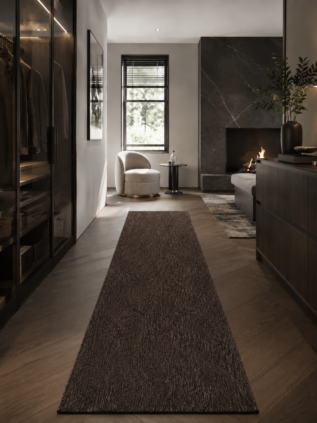 Loper Modern Vloerkleed - NIZZA 1800 BROWN
