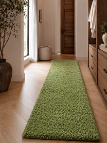 Loper Shaggy Hoogpolig Vloerkleed - LIFE 1500 GREEN