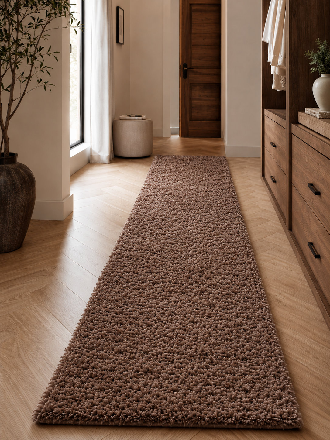 Loper Shaggy Hoogpolig Vloerkleed - LIFE 1500 MOCCA