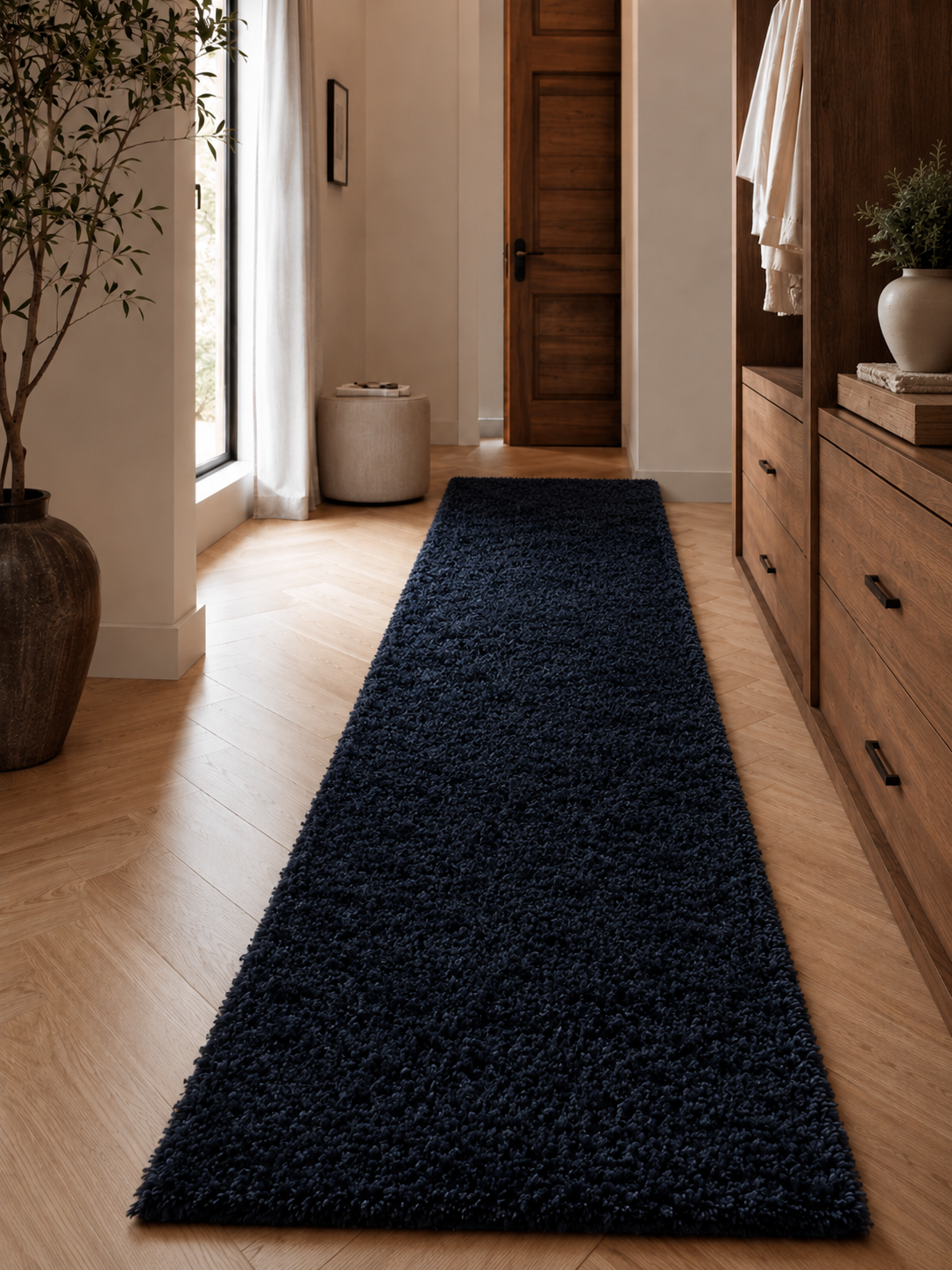 Loper Shaggy Hoogpolig Vloerkleed - LIFE 1500 NAVY