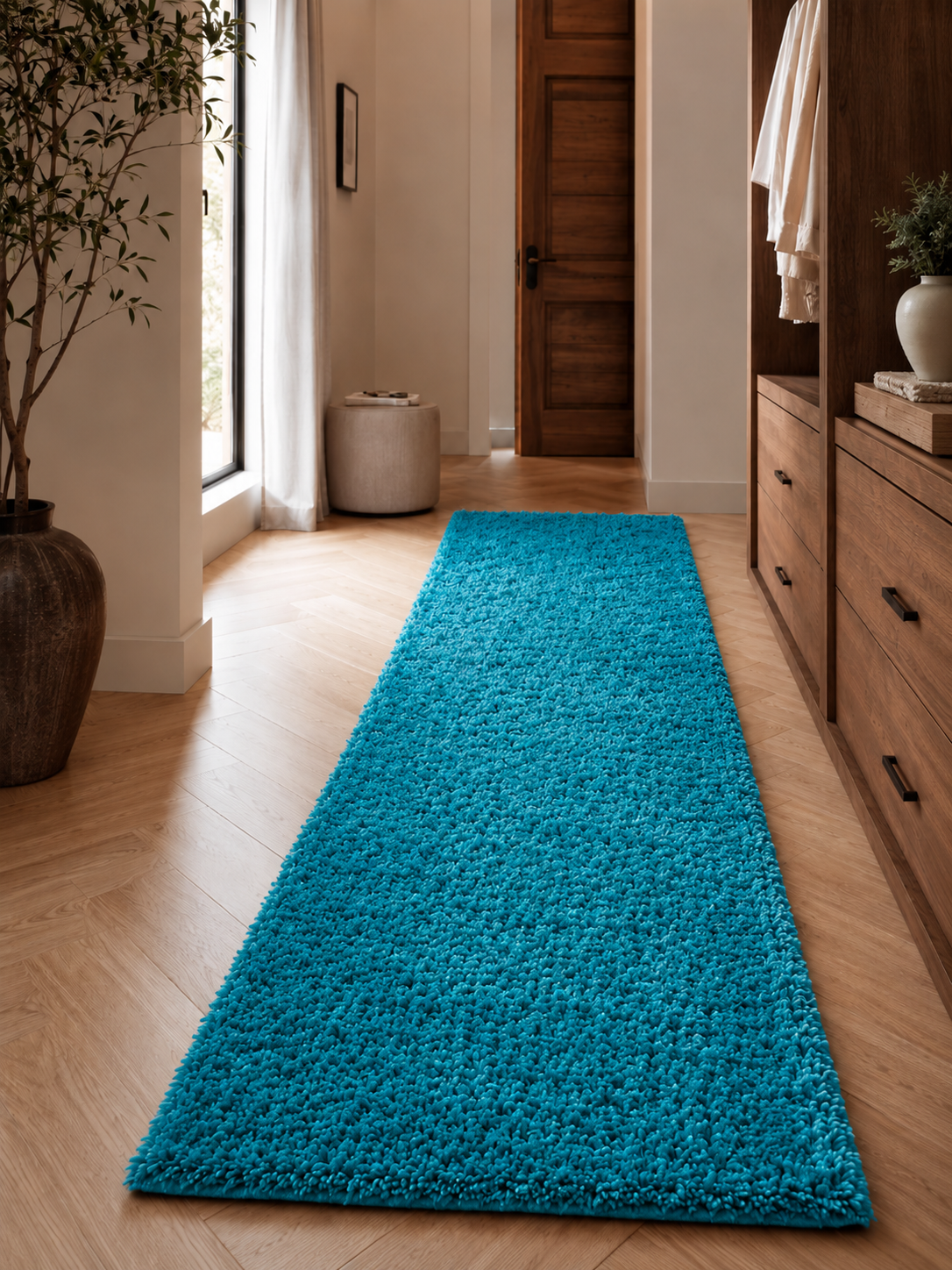 Loper Shaggy Hoogpolig Vloerkleed - LIFE 1500 TURKIS