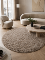 Runder Hochflor-Teppich – FLUFFY 3500 BEIGE