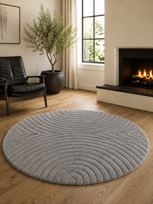 Rond Japandi Vloerkleed - ART 1122 SILVER