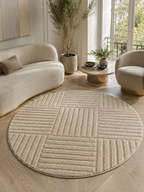 Runder Japandi Teppich - ART 1123 BEIGE