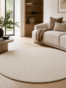 Rond Japandi Vloerkleed - HELIX 2200 CREAM