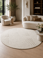 Runder Japandi Teppich - HELIX 2201 CREAM