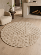 Rond Japandi Vloerkleed - HELIX 2203 BEIGE