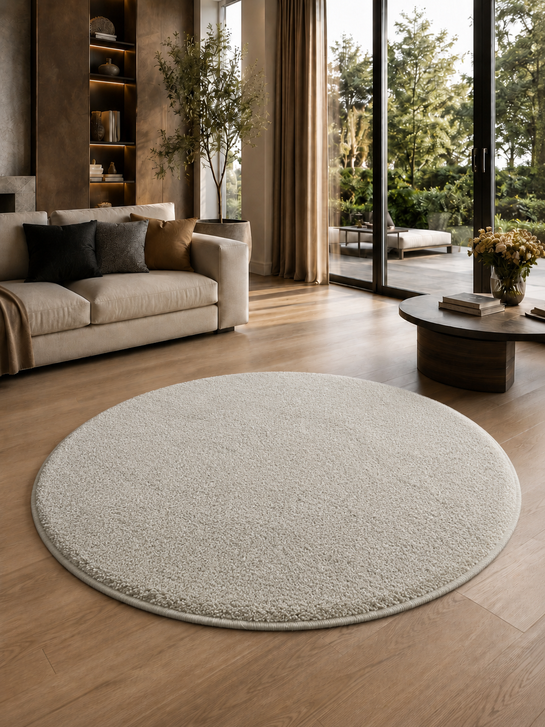 Rond Modern Vloerkleed - ATA 7000 CREAM