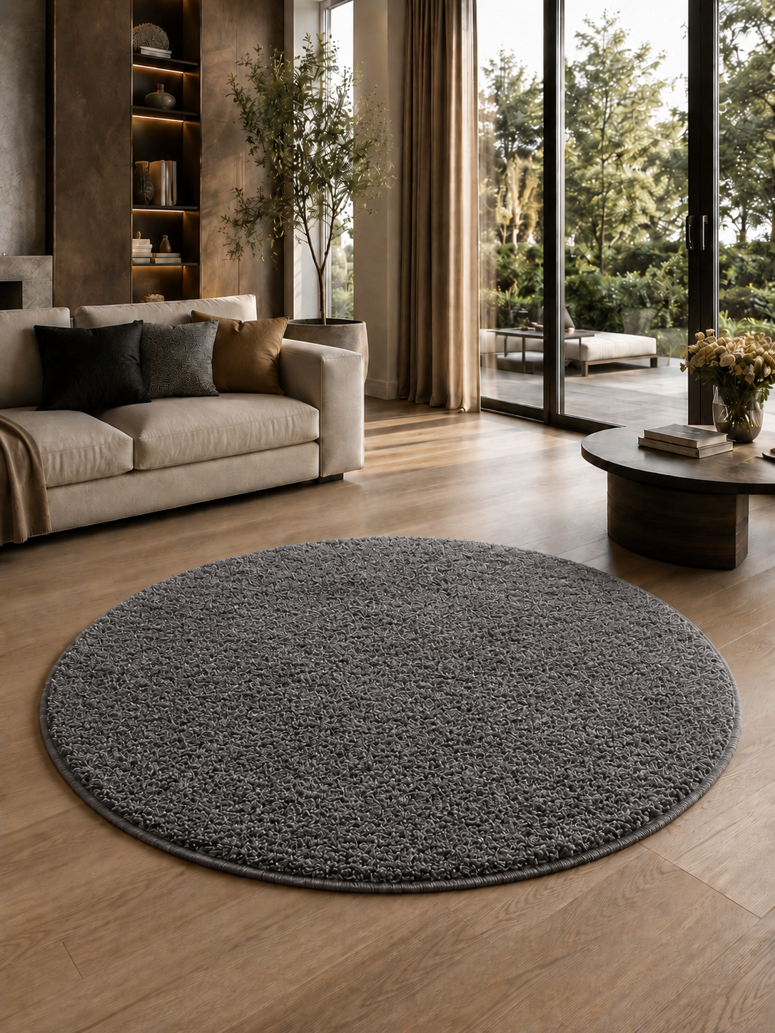 Rond Modern Vloerkleed - ATA 7000 GREY