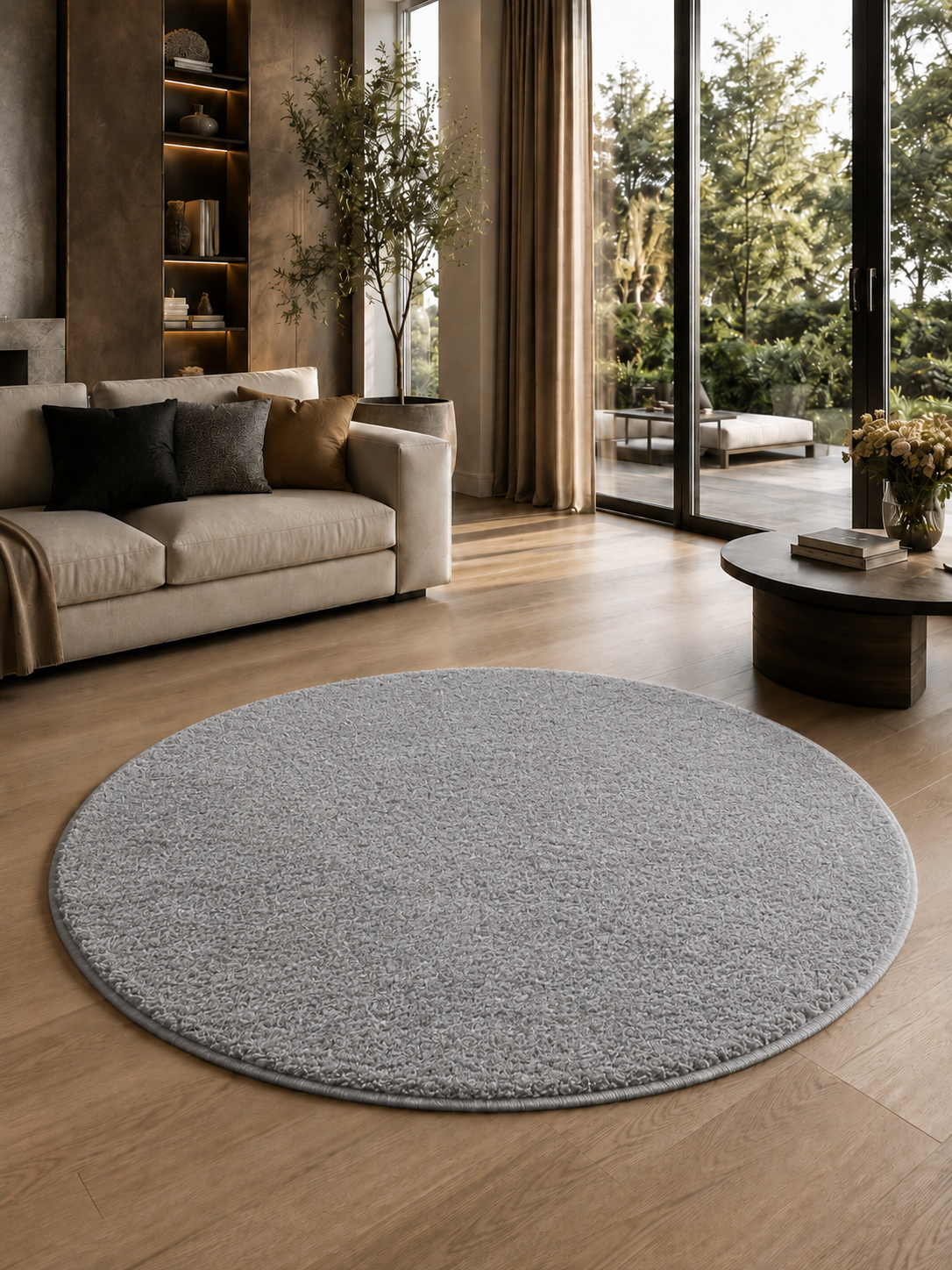 Rond Modern Vloerkleed - ATA 7000 LIGHTGREY