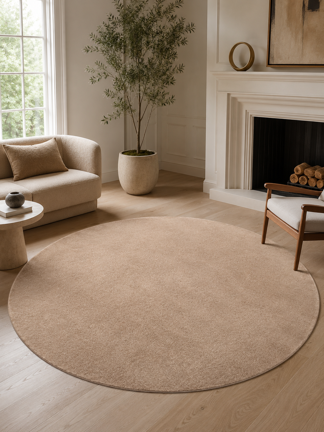 Rond Modern Vloerkleed - JOY 1400 BEIGE