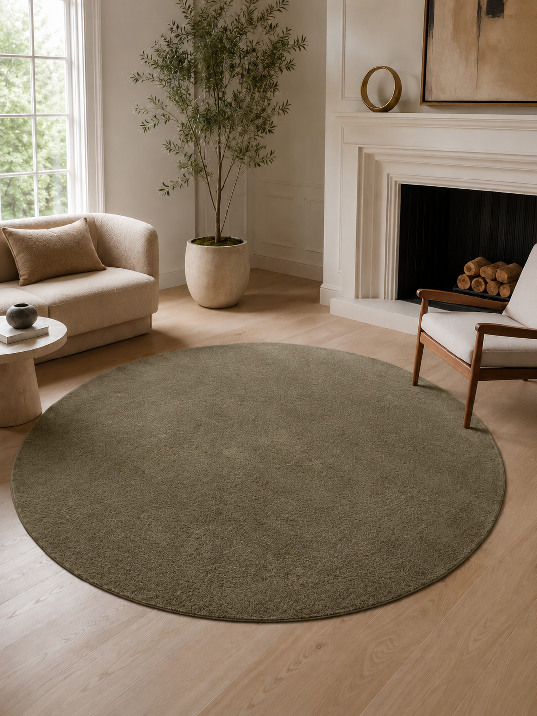 Rond Modern Vloerkleed - JOY 1400 GREEN