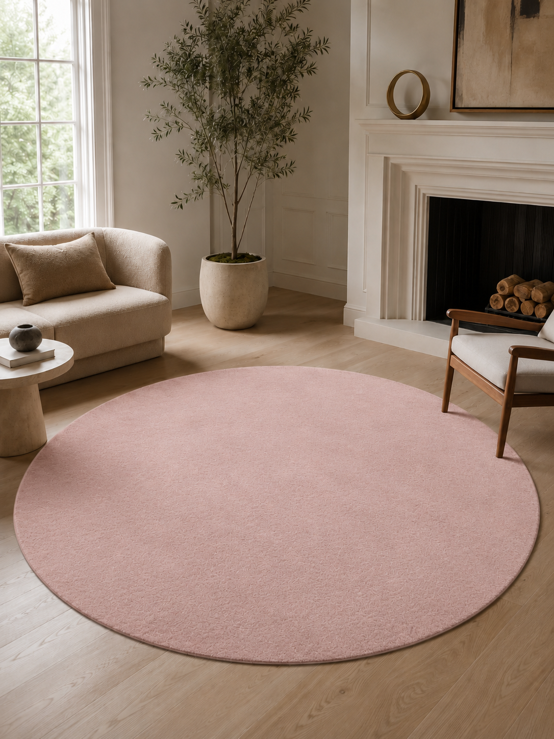 Rond Modern Vloerkleed - JOY 1400 ROSE