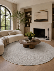 Rond Modern Vloerkleed - LOOM 4300 SILVER